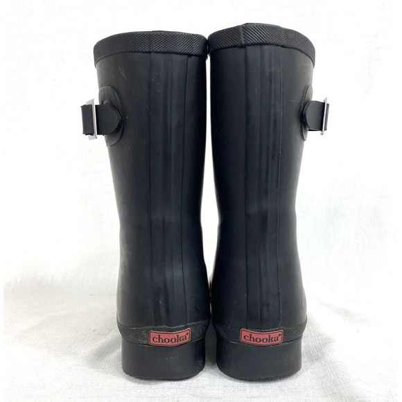 Chooka Delridge Fleece Lined Mid Calf Waterproof Rain Boots Womens Size 7 Black - Picture 5 of 16